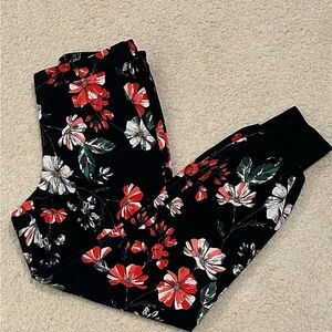 Express Black Floral Pants